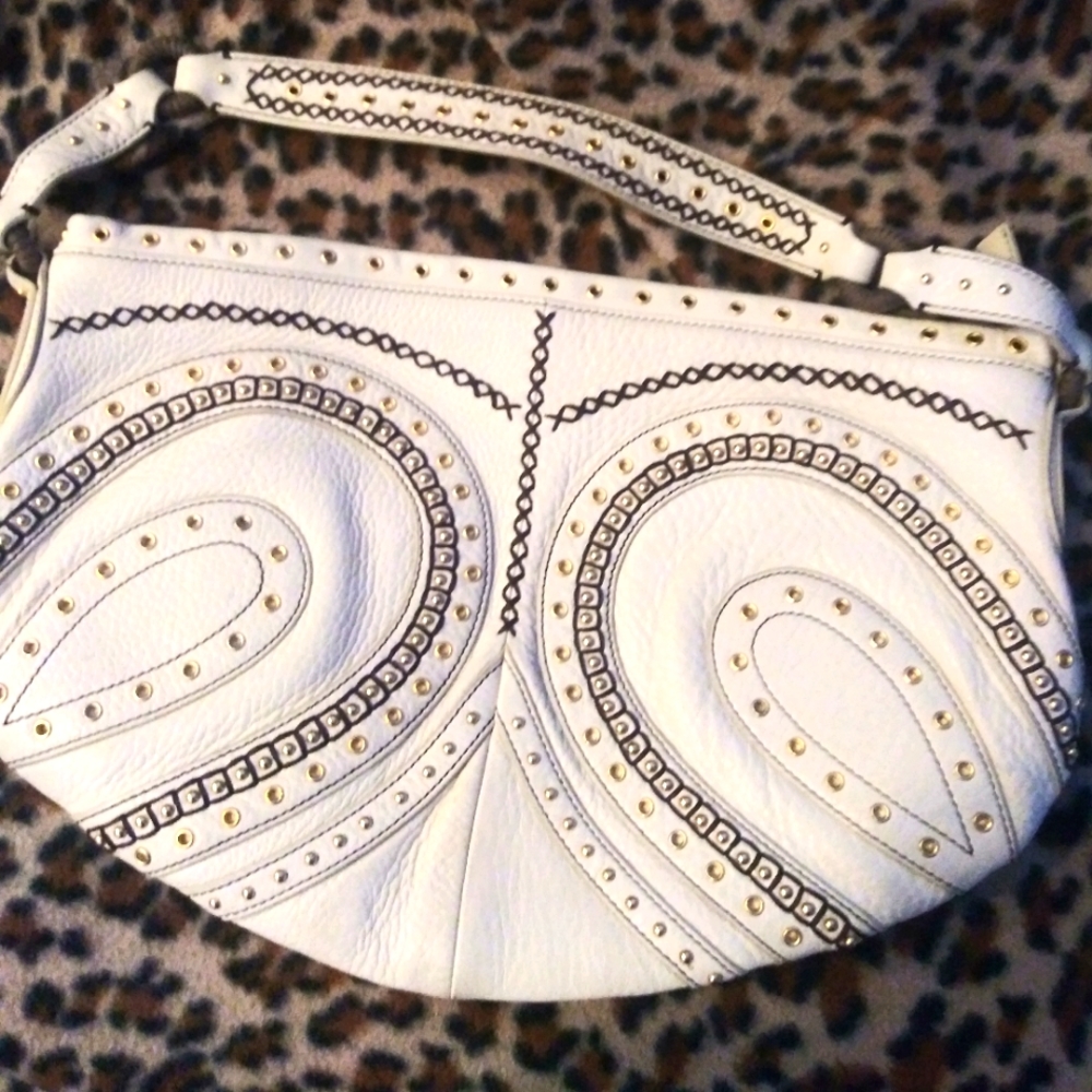 Cole Haan Village Grommet Purse.  Beige